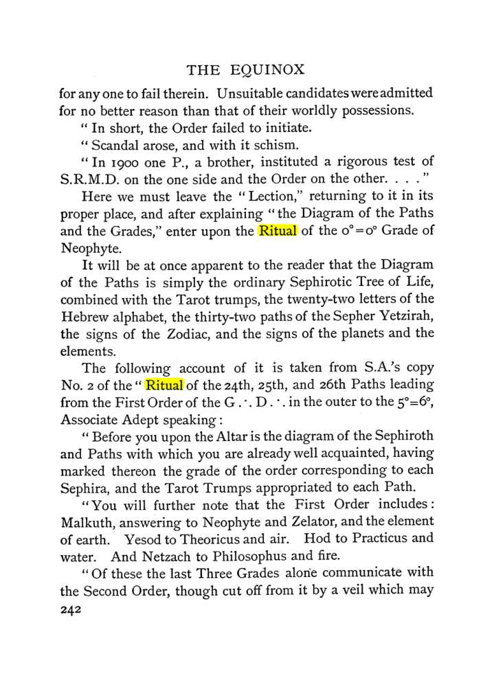 Original scan of The Equinox (Volume I, Number II), PDF page 250