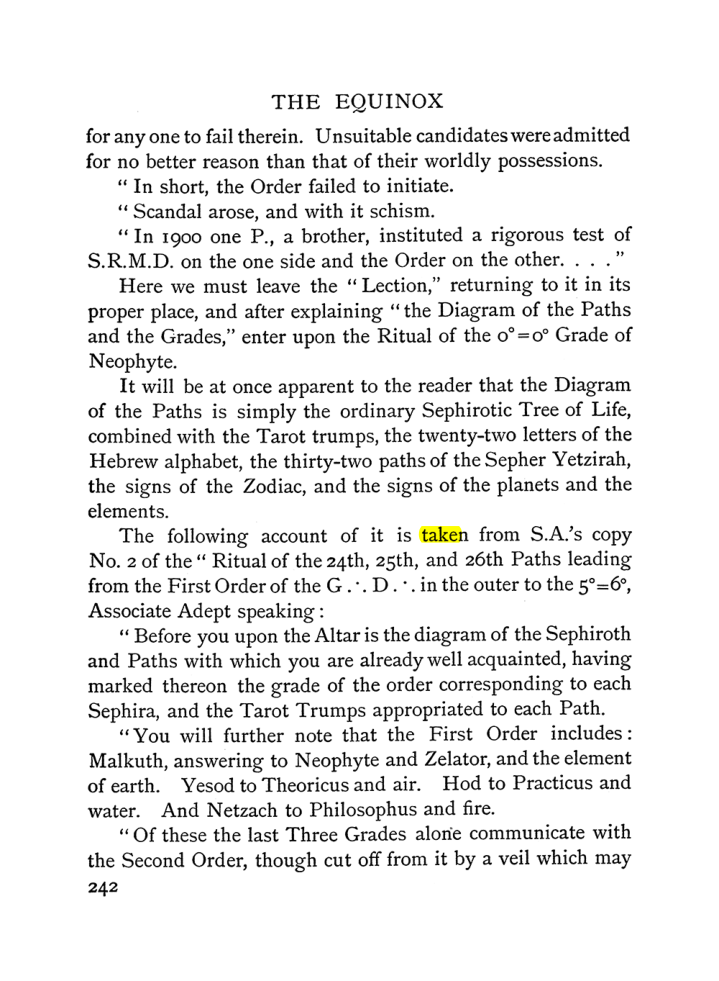 Original scan of The Equinox (Volume I, Number II), PDF page 250