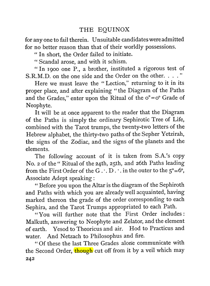 Original scan of The Equinox (Volume I, Number II), PDF page 250
