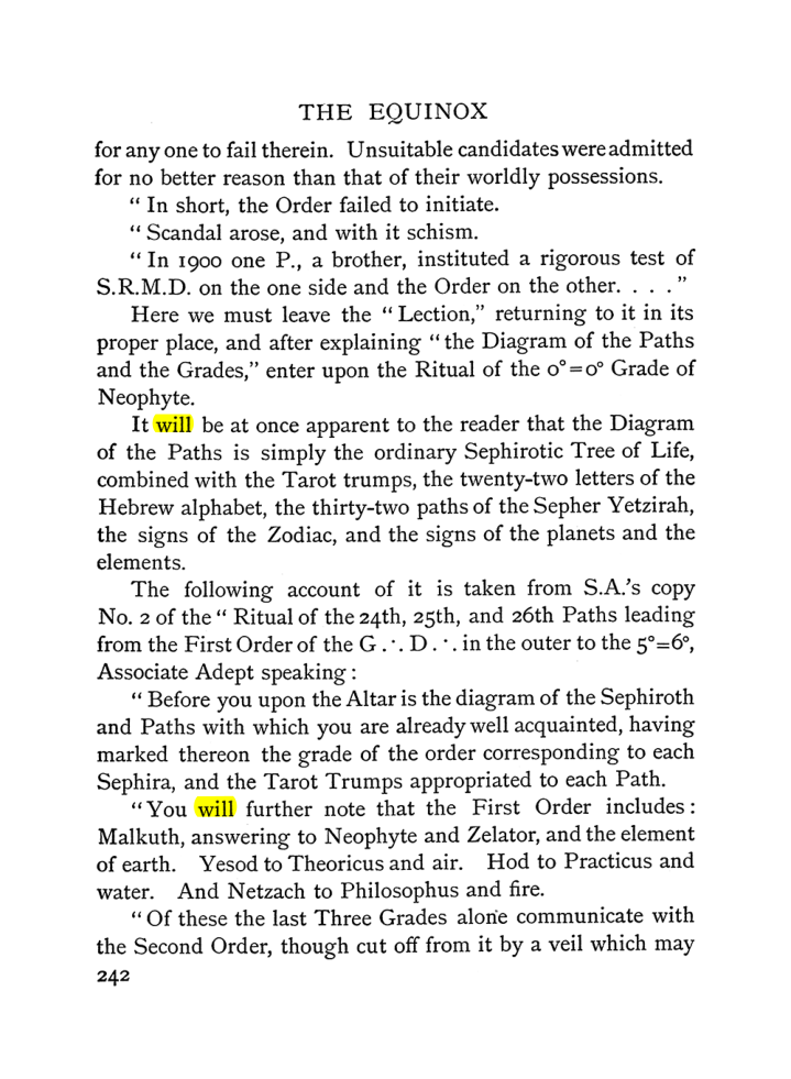 Original scan of The Equinox (Volume I, Number II), PDF page 250