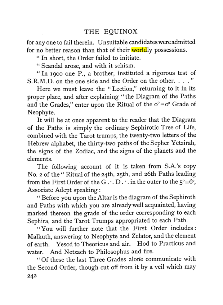 Original scan of The Equinox (Volume I, Number II), PDF page 250