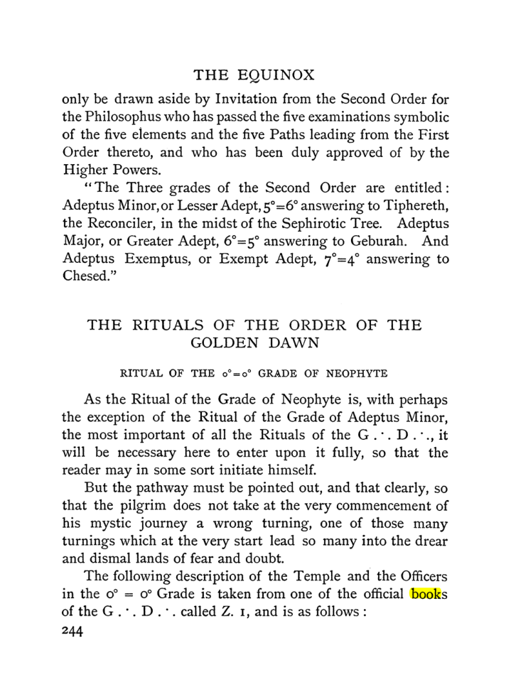 Original scan of The Equinox (Volume I, Number II), PDF page 252