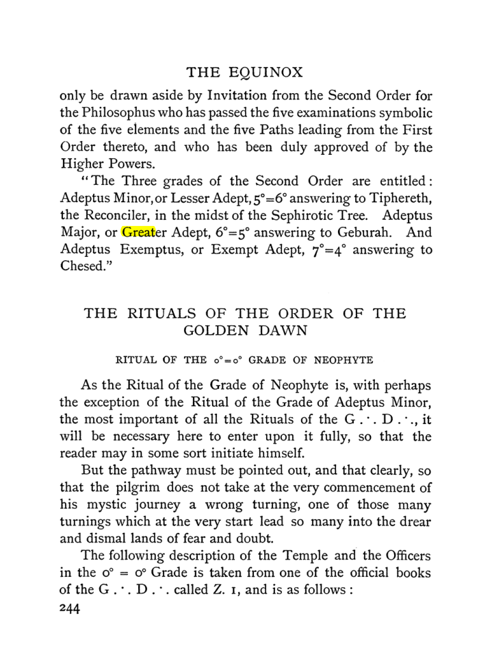 Original scan of The Equinox (Volume I, Number II), PDF page 252
