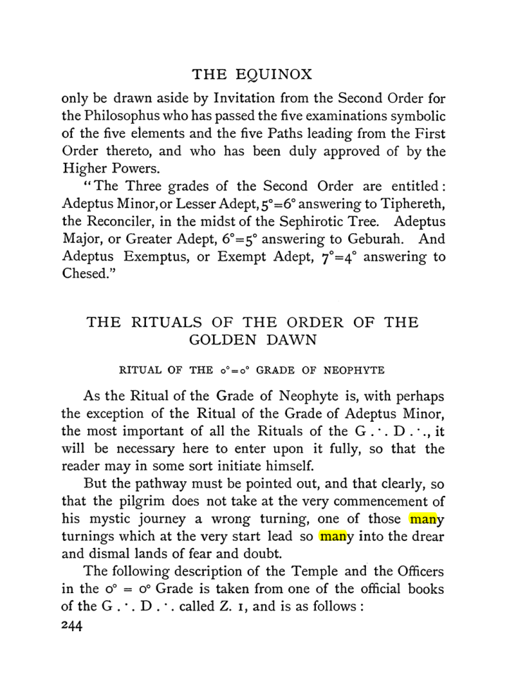 Original scan of The Equinox (Volume I, Number II), PDF page 252