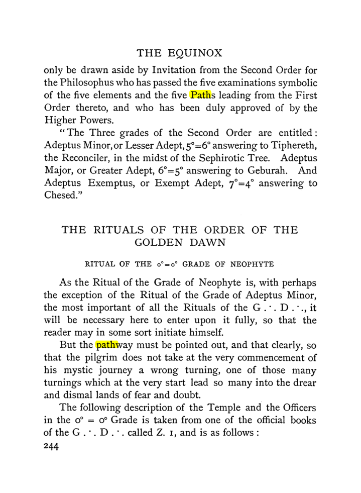 Original scan of The Equinox (Volume I, Number II), PDF page 252