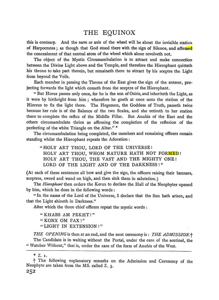 Original scan of The Equinox (Volume I, Number II), PDF page 260