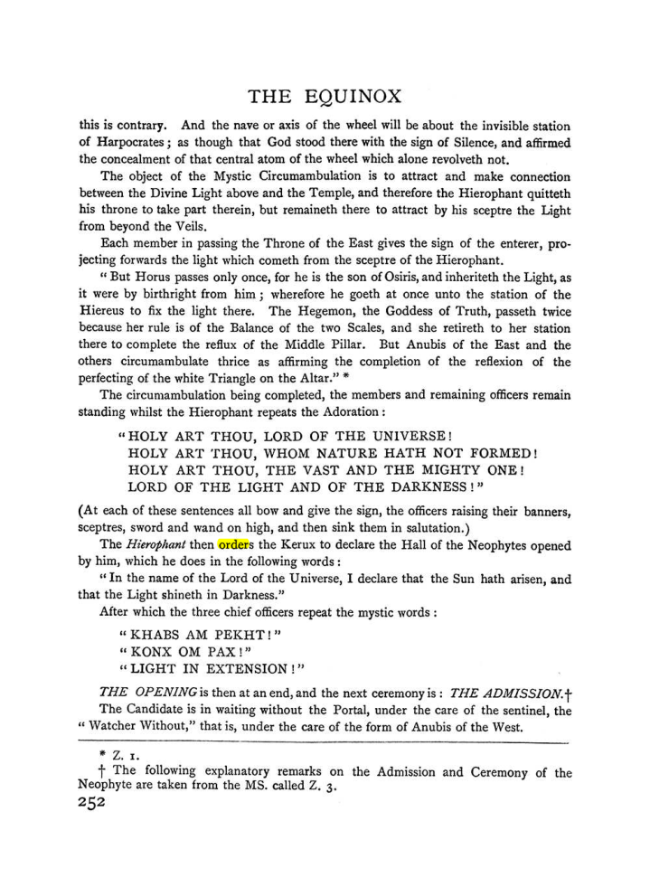 Original scan of The Equinox (Volume I, Number II), PDF page 260