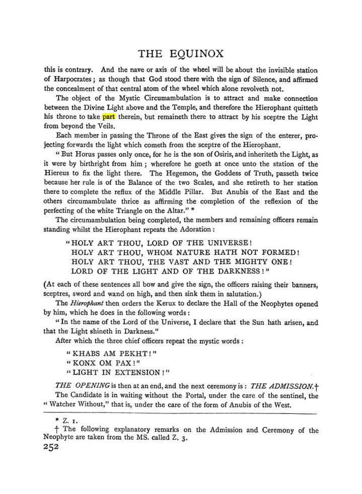 Original scan of The Equinox (Volume I, Number II), PDF page 260