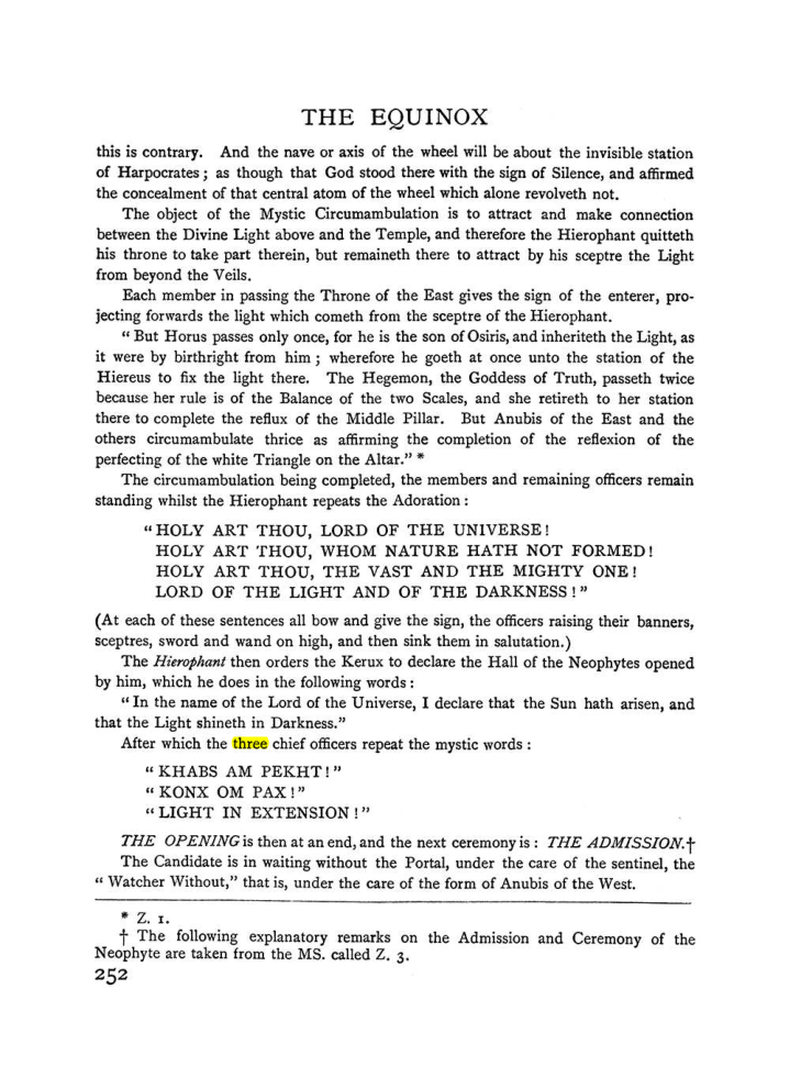 Original scan of The Equinox (Volume I, Number II), PDF page 260