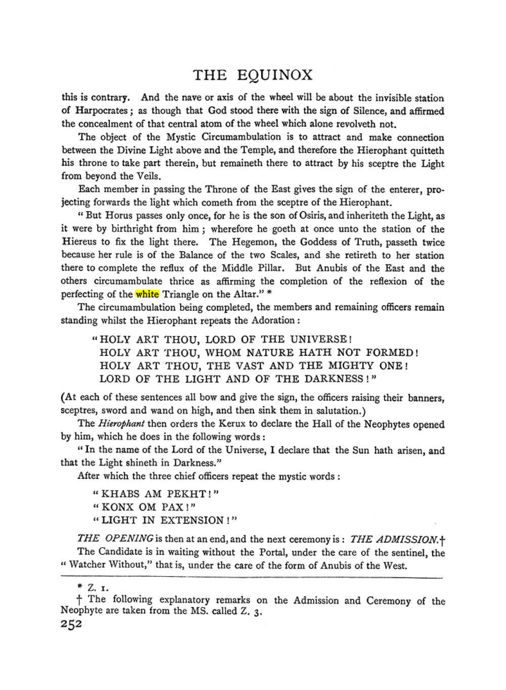 Original scan of The Equinox (Volume I, Number II), PDF page 260