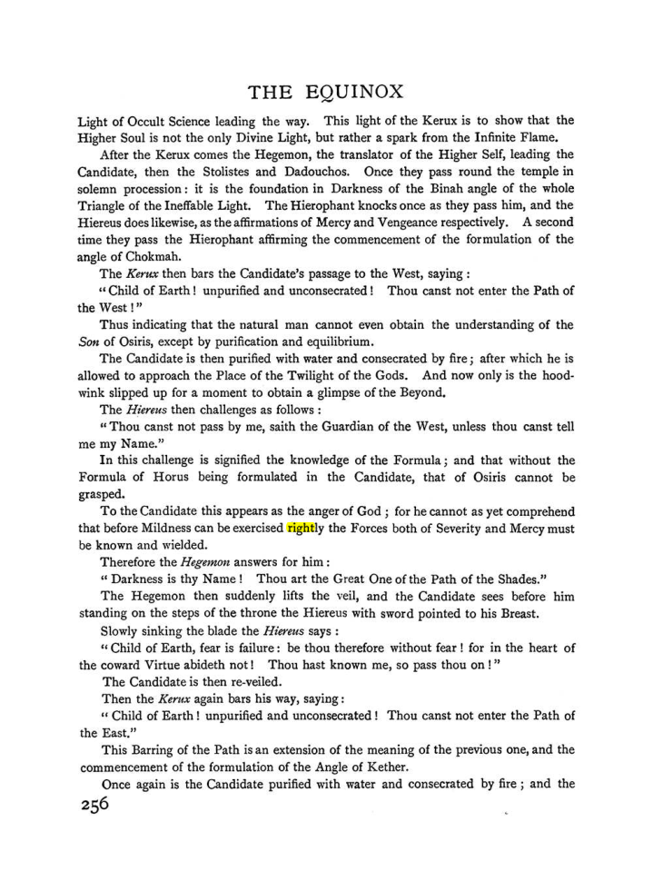Original scan of The Equinox (Volume I, Number II), PDF page 264