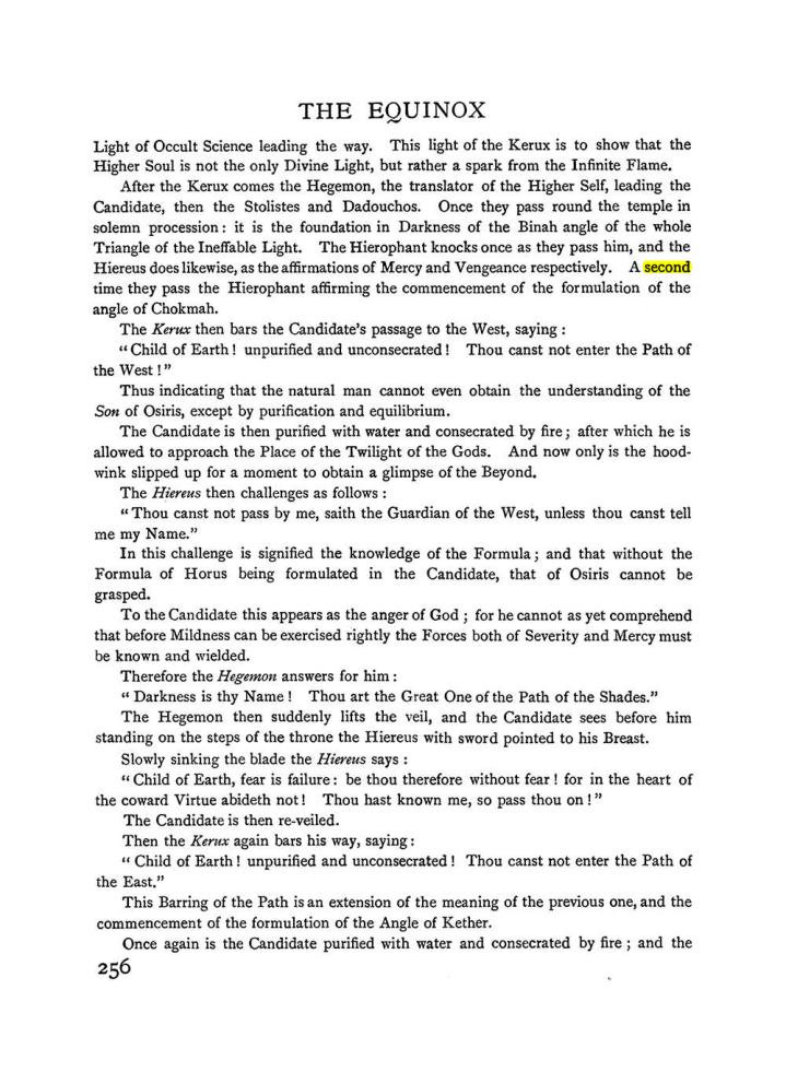 Original scan of The Equinox (Volume I, Number II), PDF page 264