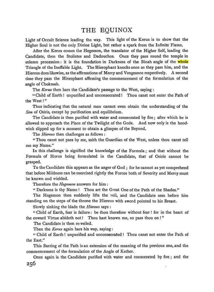 Original scan of The Equinox (Volume I, Number II), PDF page 264
