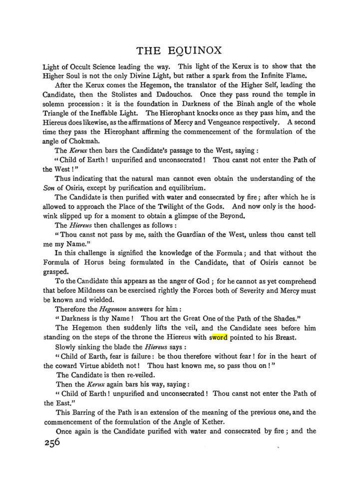 Original scan of The Equinox (Volume I, Number II), PDF page 264