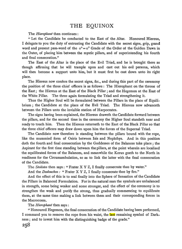 Original scan of The Equinox (Volume I, Number II), PDF page 266