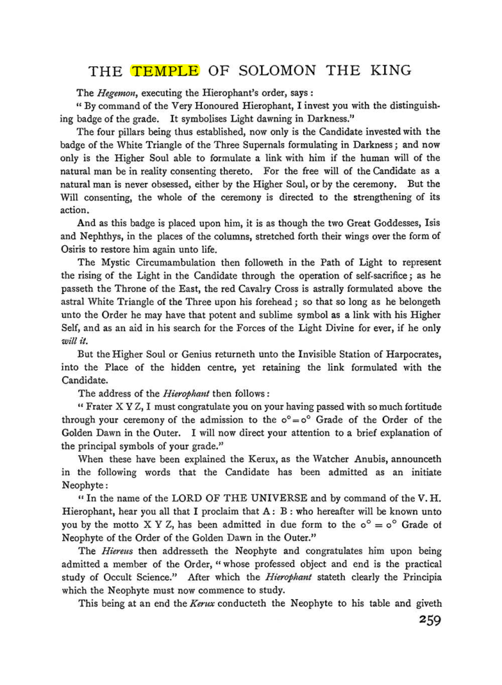 Original scan of The Equinox (Volume I, Number II), PDF page 267
