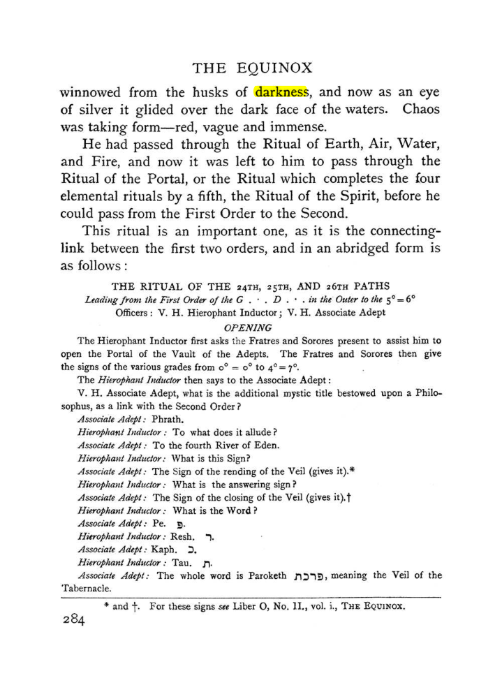 Original scan of The Equinox (Volume I, Number II), PDF page 292