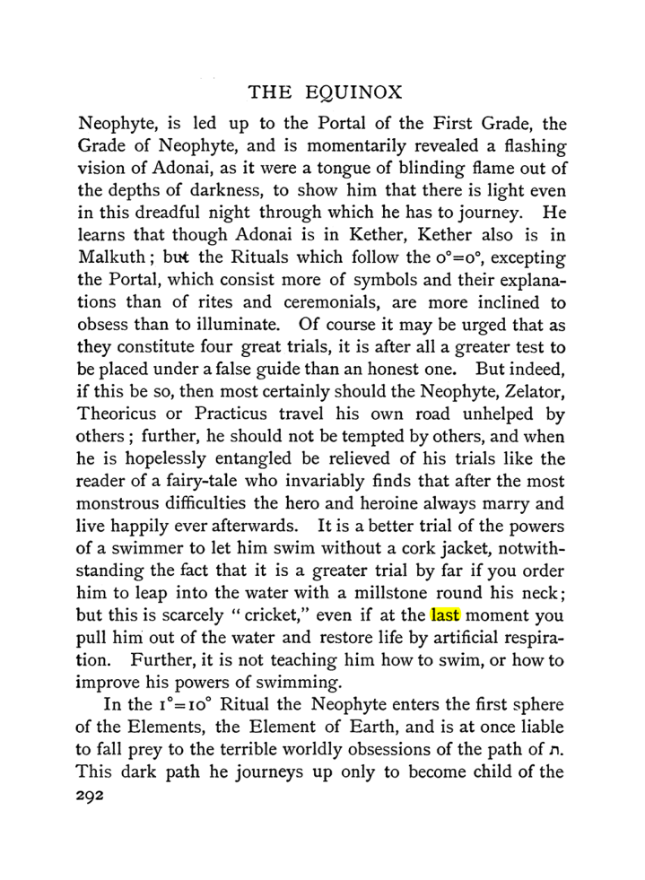 Original scan of The Equinox (Volume I, Number II), PDF page 300
