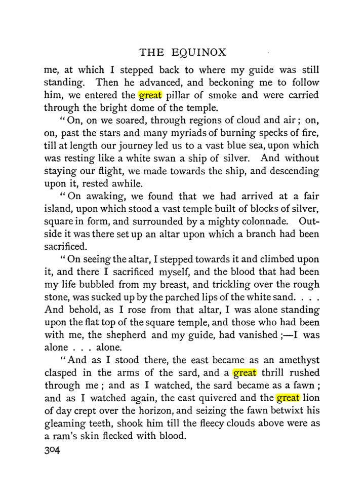Original scan of The Equinox (Volume I, Number II), PDF page 312