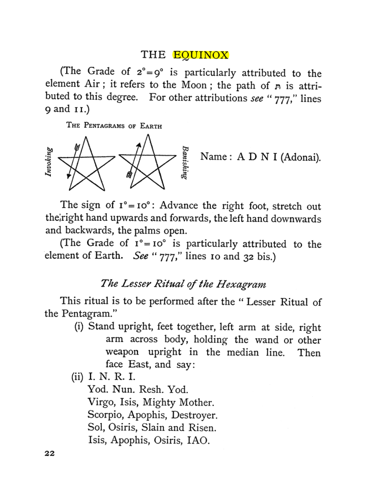Original scan of The Equinox (Volume I, Number II), PDF page 32