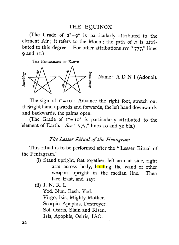 Original scan of The Equinox (Volume I, Number II), PDF page 32