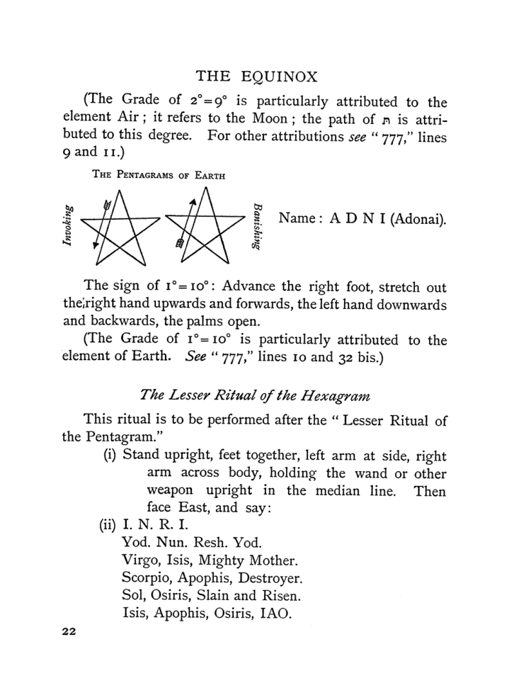 Original scan of The Equinox (Volume I, Number II), PDF page 32