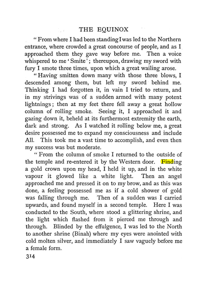 Original scan of The Equinox (Volume I, Number II), PDF page 322