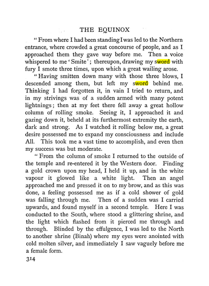 Original scan of The Equinox (Volume I, Number II), PDF page 322