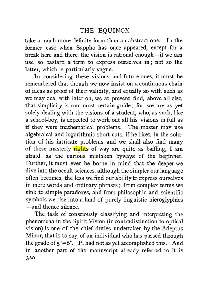 Original scan of The Equinox (Volume I, Number II), PDF page 328