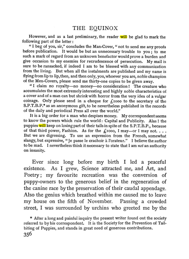 Original scan of The Equinox (Volume I, Number II), PDF page 364