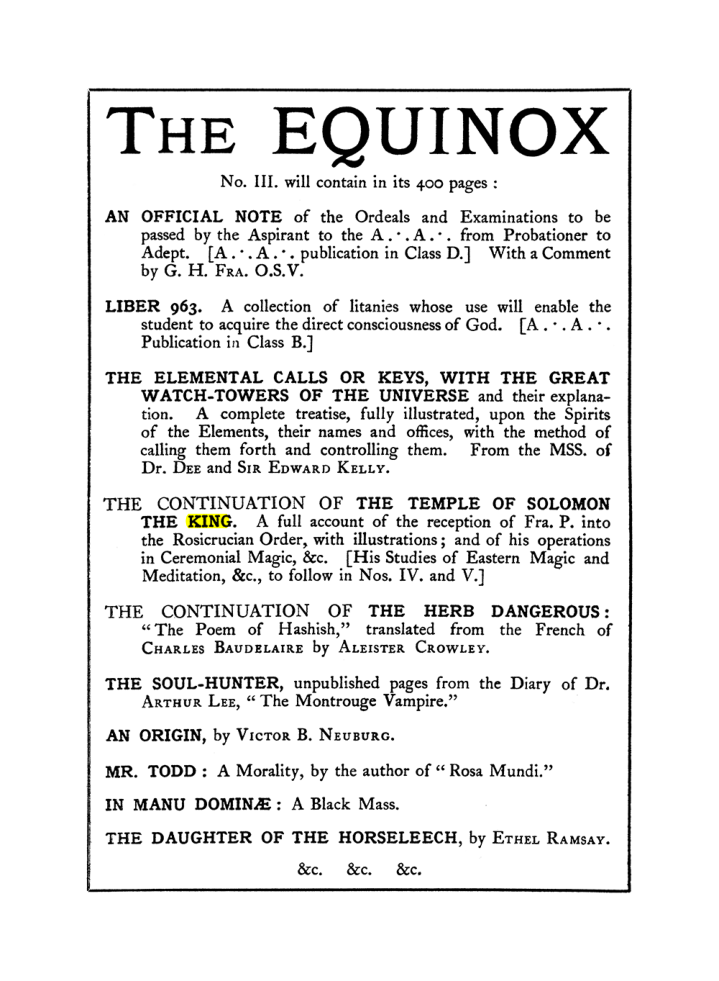 Original scan of The Equinox (Volume I, Number II), PDF page 406