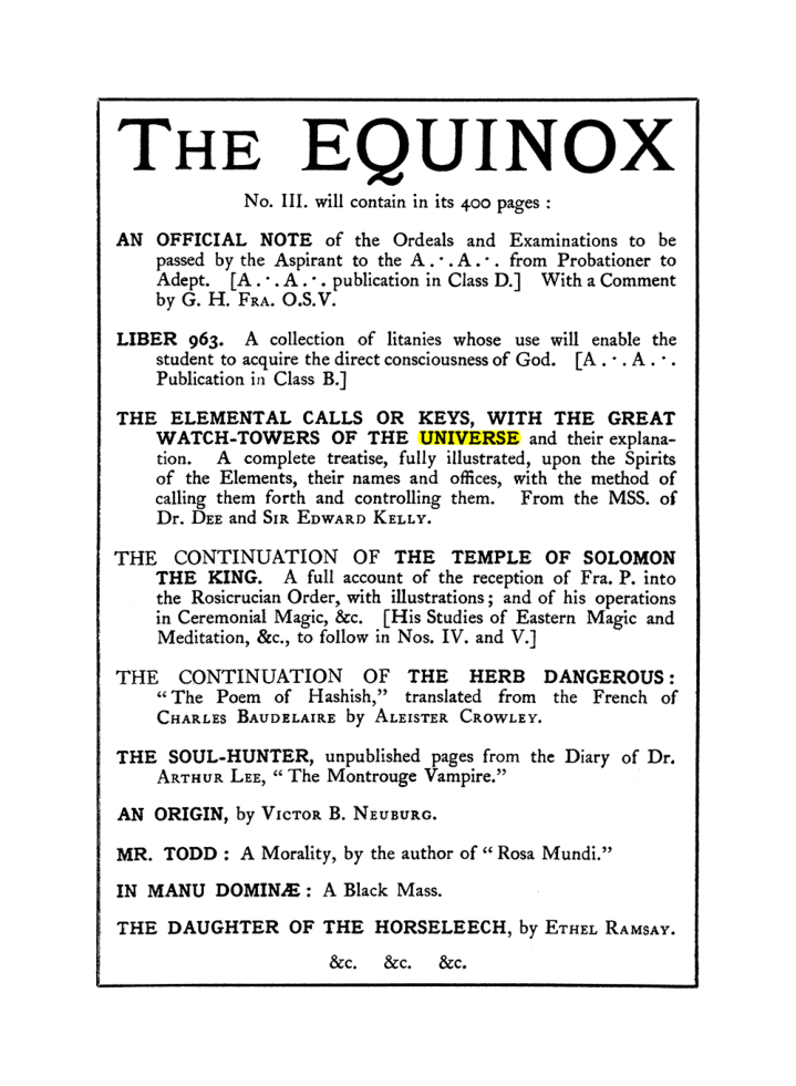 Original scan of The Equinox (Volume I, Number II), PDF page 406