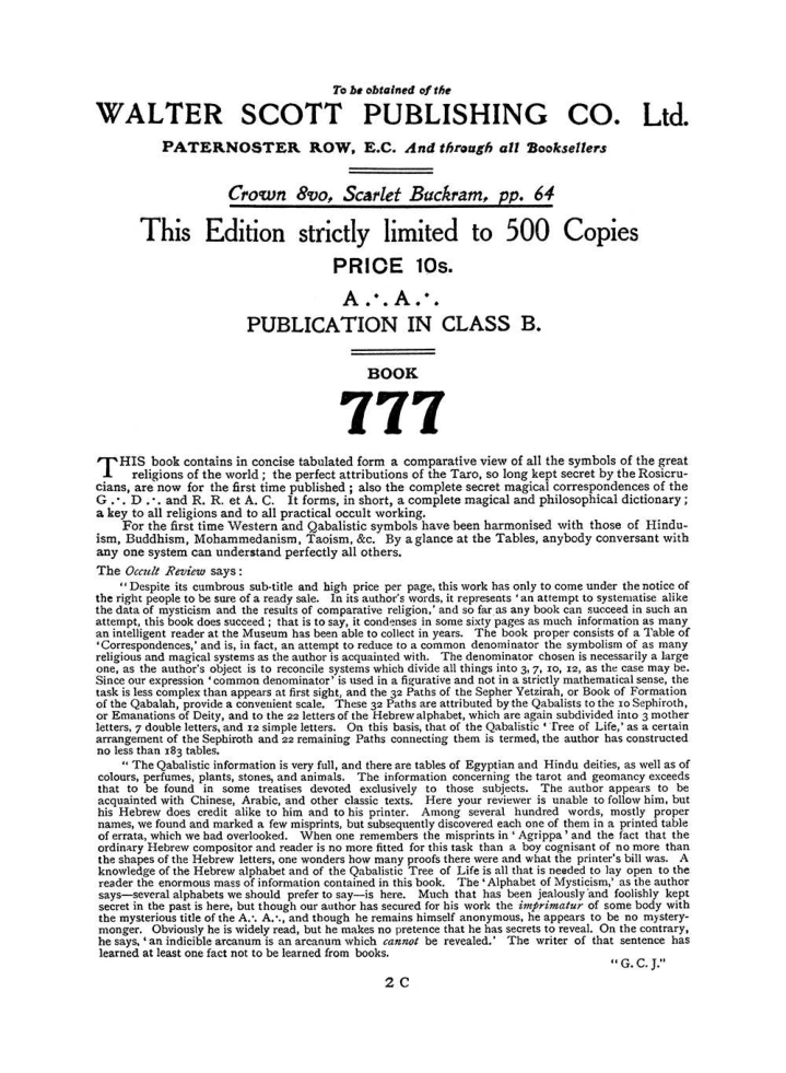 Original scan of The Equinox (Volume I, Number II), PDF page 410