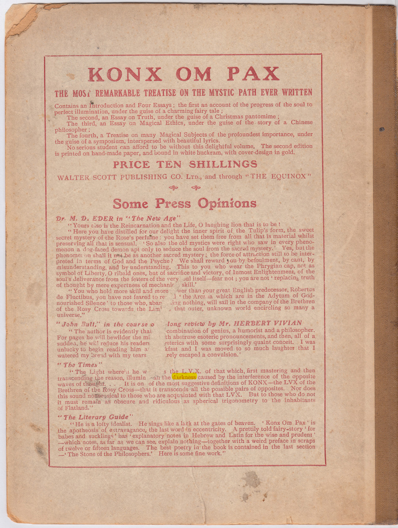 Original scan of The Equinox (Volume I, Number II), PDF page 416