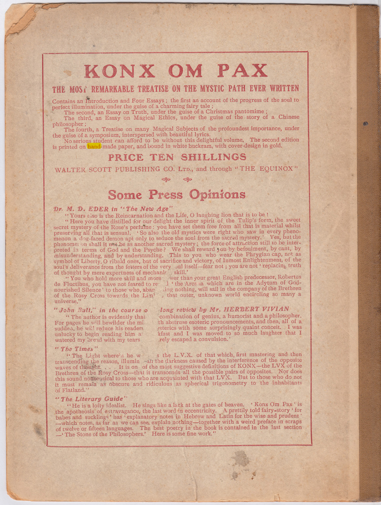 Original scan of The Equinox (Volume I, Number II), PDF page 416