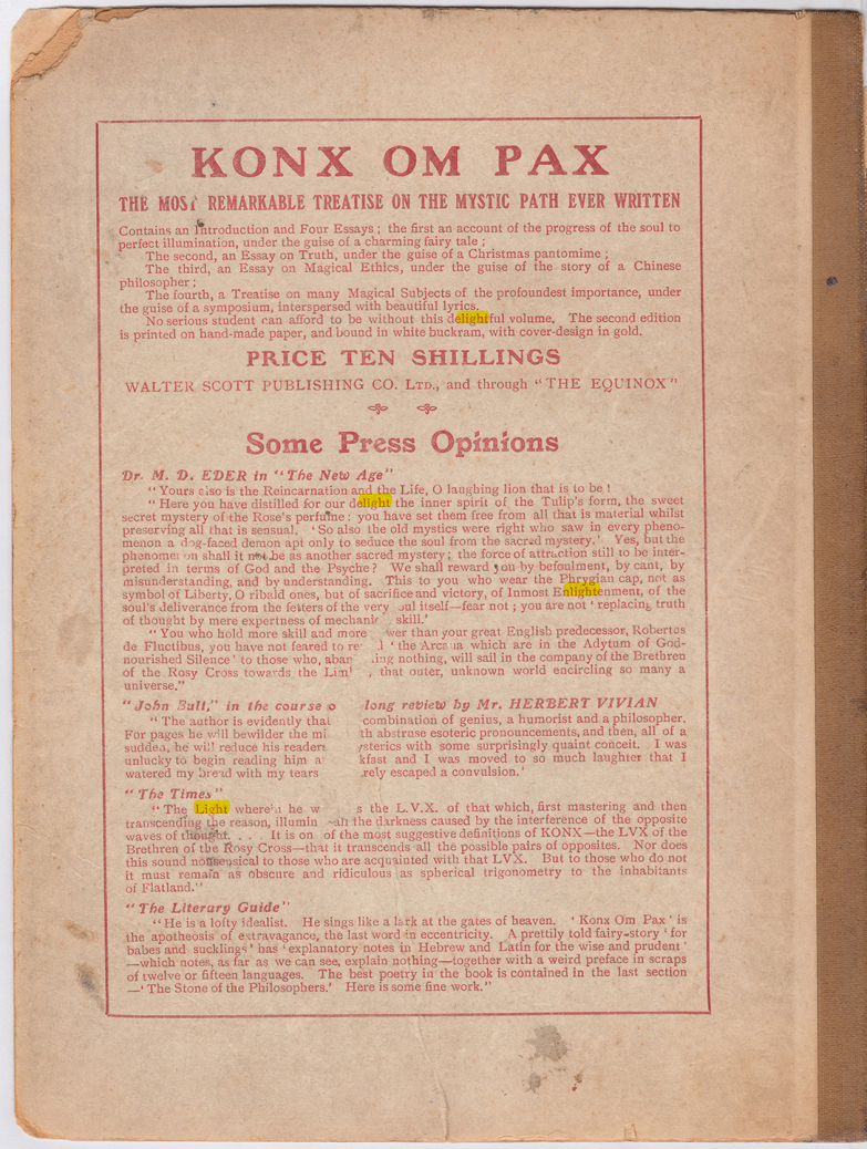 Original scan of The Equinox (Volume I, Number II), PDF page 416