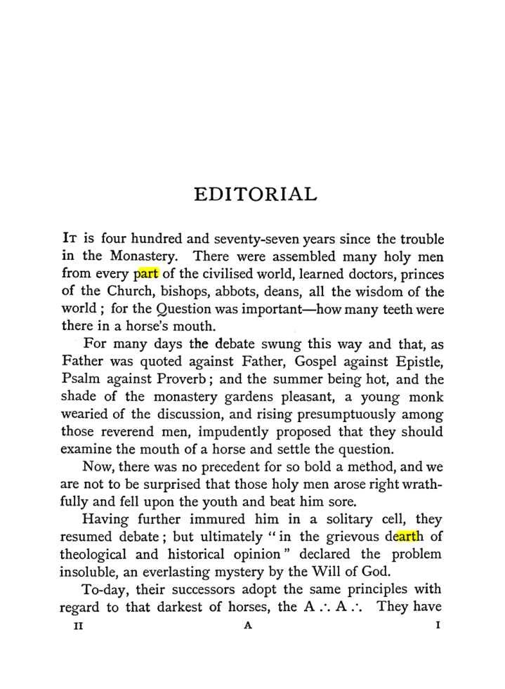 Original scan of The Equinox (Volume I, Number II), PDF page 9