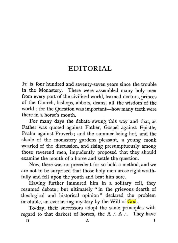 Original scan of The Equinox (Volume I, Number II), PDF page 9