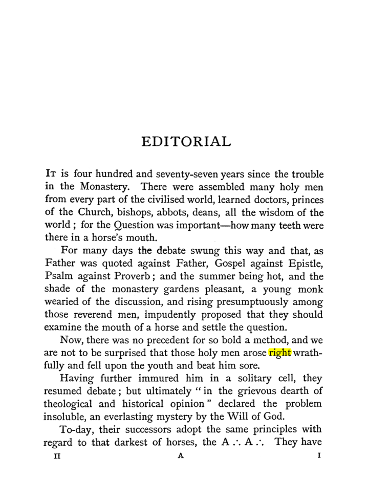 Original scan of The Equinox (Volume I, Number II), PDF page 9