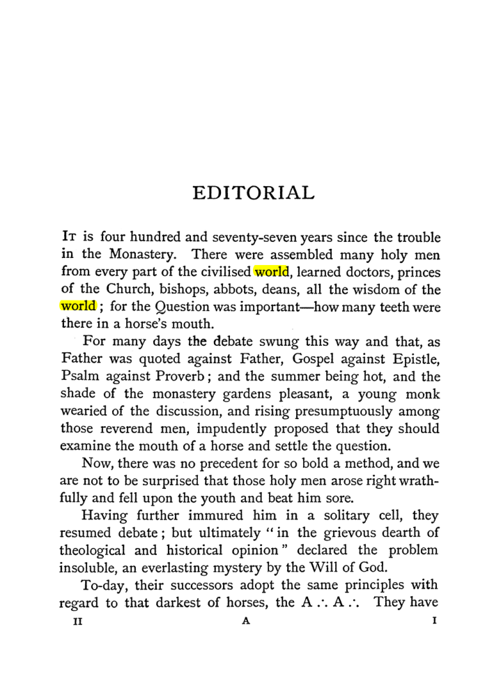 Original scan of The Equinox (Volume I, Number II), PDF page 9