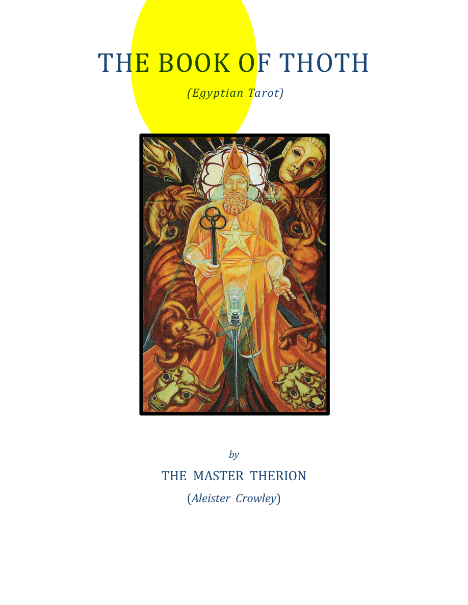Original scan of The Book of Thoth, PDF page 1
