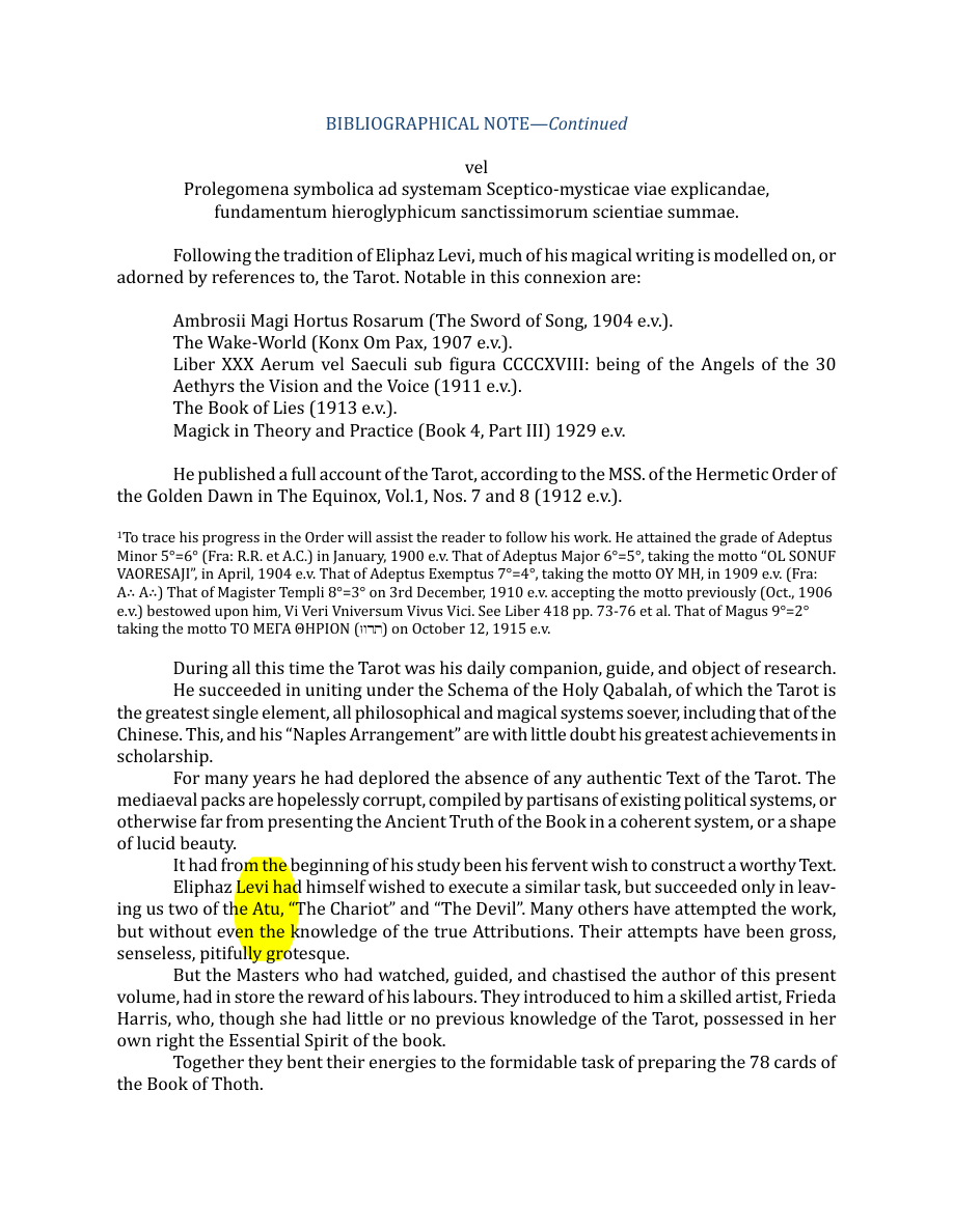 Original scan of The Book of Thoth, PDF page 10