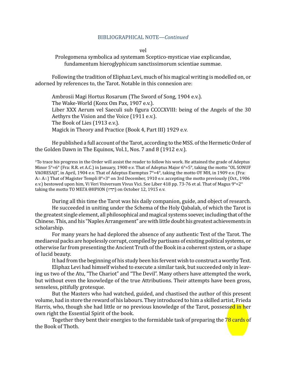 Original scan of The Book of Thoth, PDF page 10