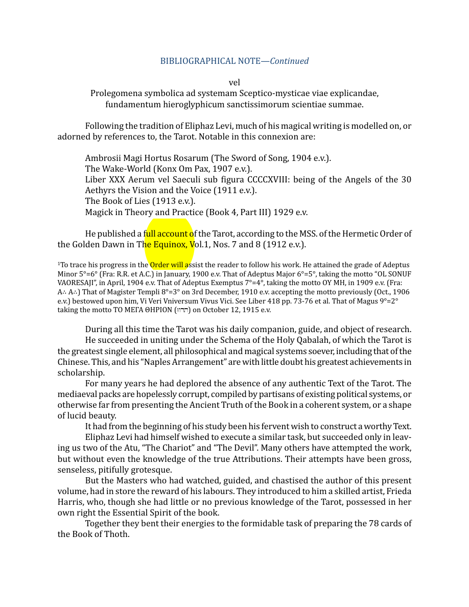 Original scan of The Book of Thoth, PDF page 10