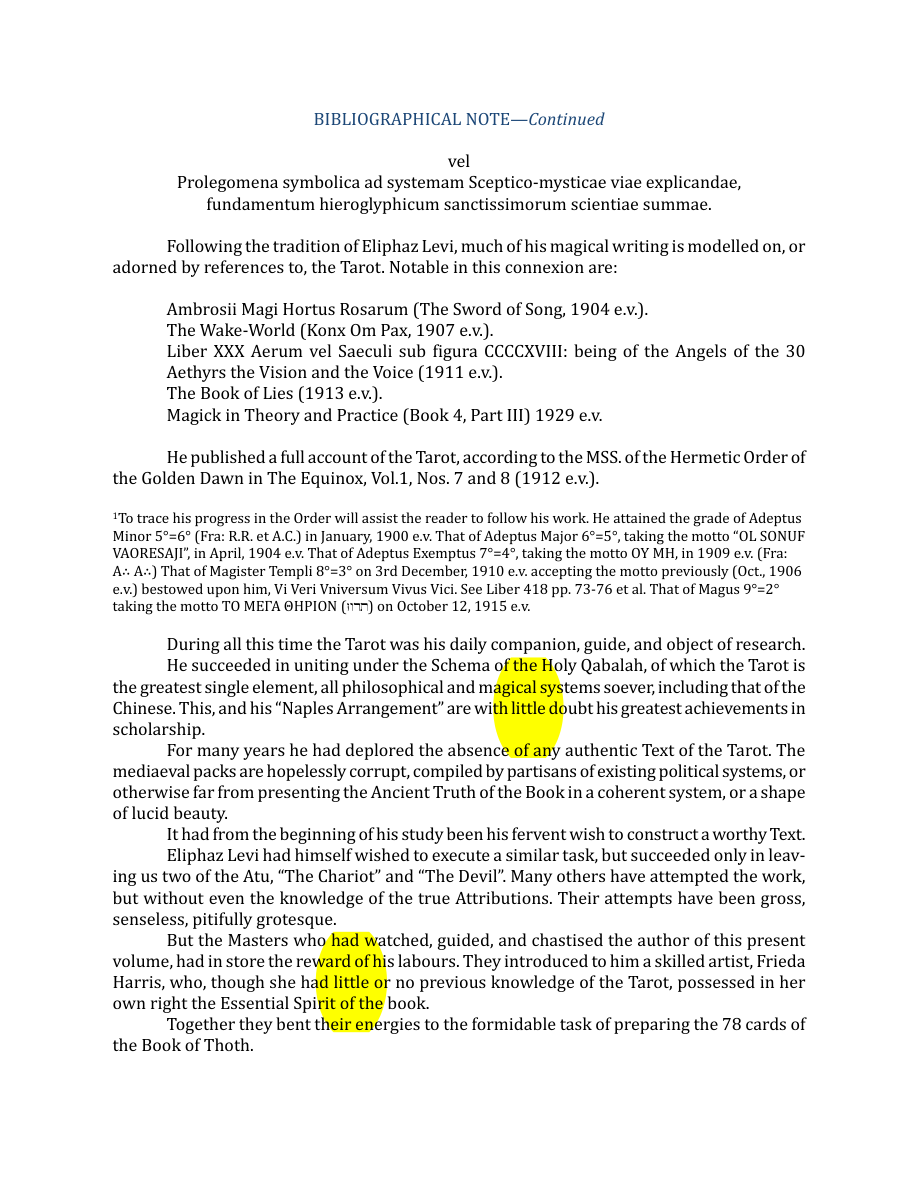 Original scan of The Book of Thoth, PDF page 10
