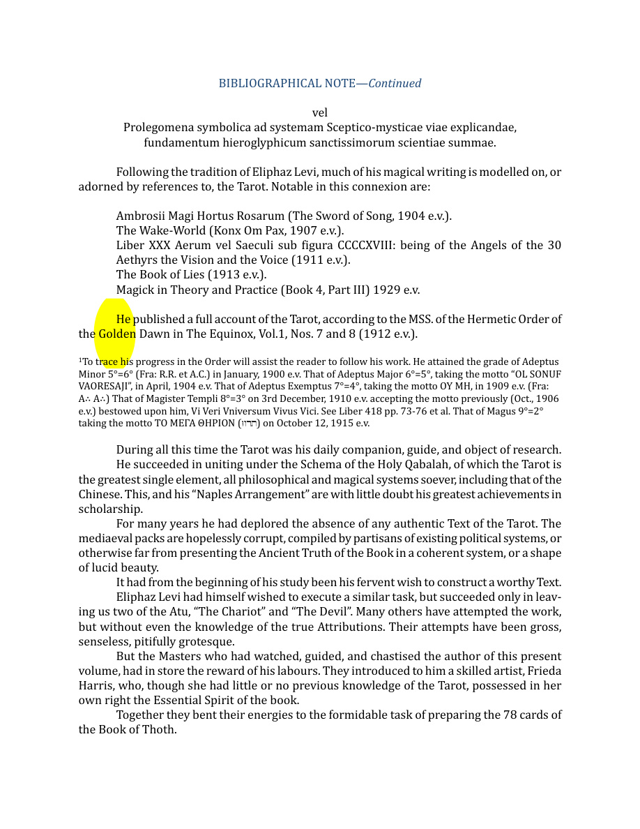 Original scan of The Book of Thoth, PDF page 10