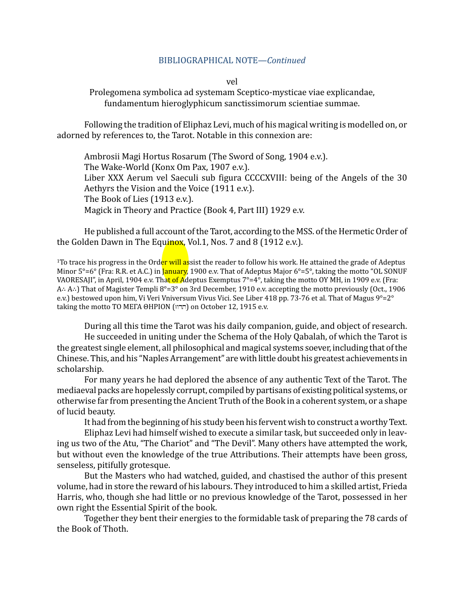 Original scan of The Book of Thoth, PDF page 10