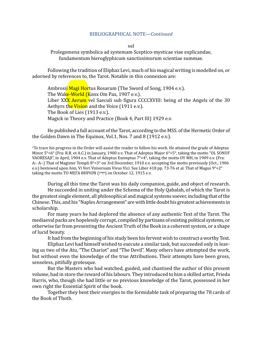 Original scan of The Book of Thoth, PDF page 10