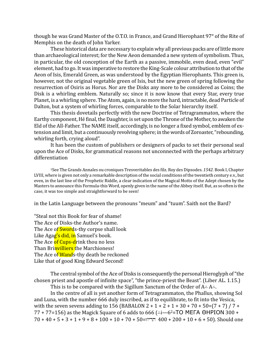 Original scan of The Book of Thoth, PDF page 226