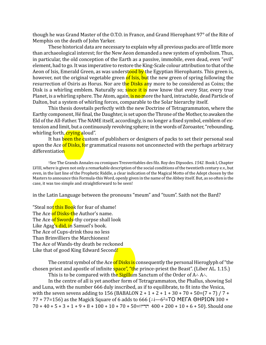 Original scan of The Book of Thoth, PDF page 226